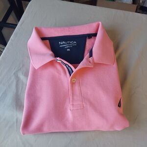 Nautical Men's Pink Polo, 3XL